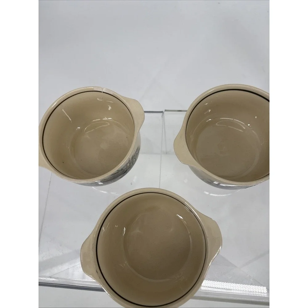 3 Vtg‎ Colditz Porcelain Falcon Soup Bowl Crocks German Democratic Republic x3